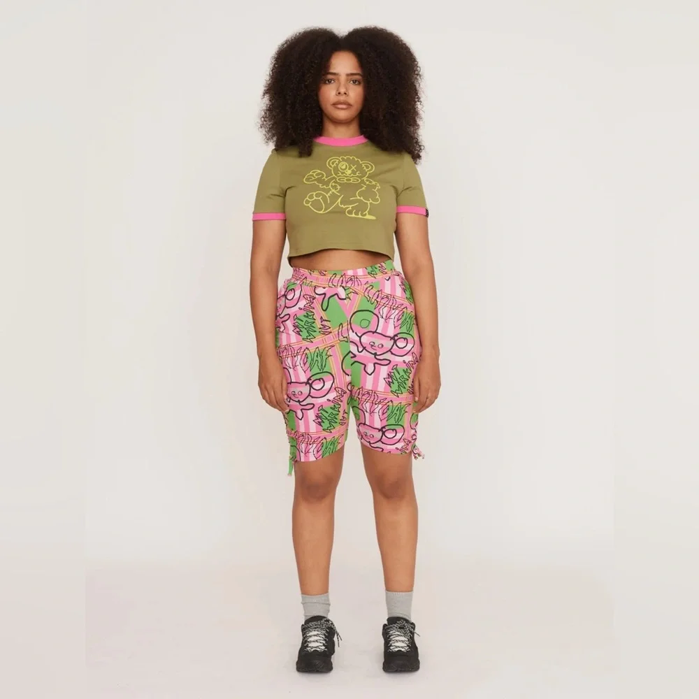 Lazy Oaf Not Working Out Rouched Cycling Shorts UK size 10, new without tags. - Picture 5 of 5